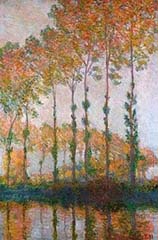 Motief Monet - Populieren langs de oever van de epte in de herfst